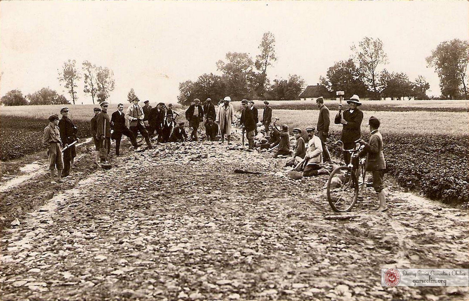 Budowa drogi i mostu w Pilczynie - 1934 r.