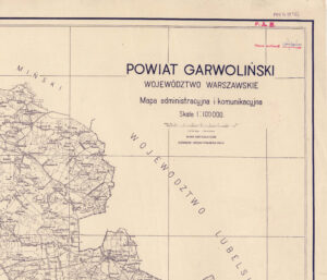 Powiat garwoliński, województwo warszawskie : mapa administrac